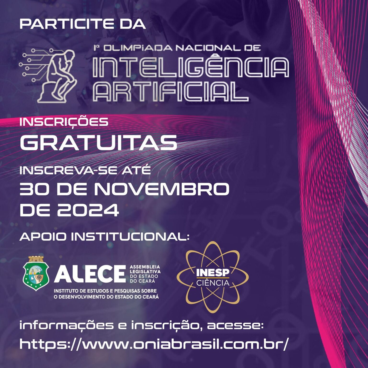 Inscrições para Olimpíada Nacional de Inteligência Artificial seguem ...